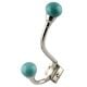 Solid Sea Green Ceramic Iron Hooks